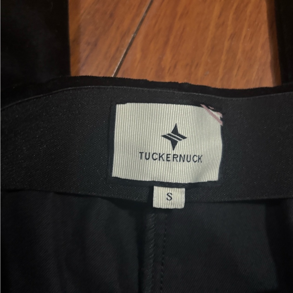 Tuckernuck Black Velvet Deja Pant Small Wide Leg Neutral High Rise - Picture 5 of 6